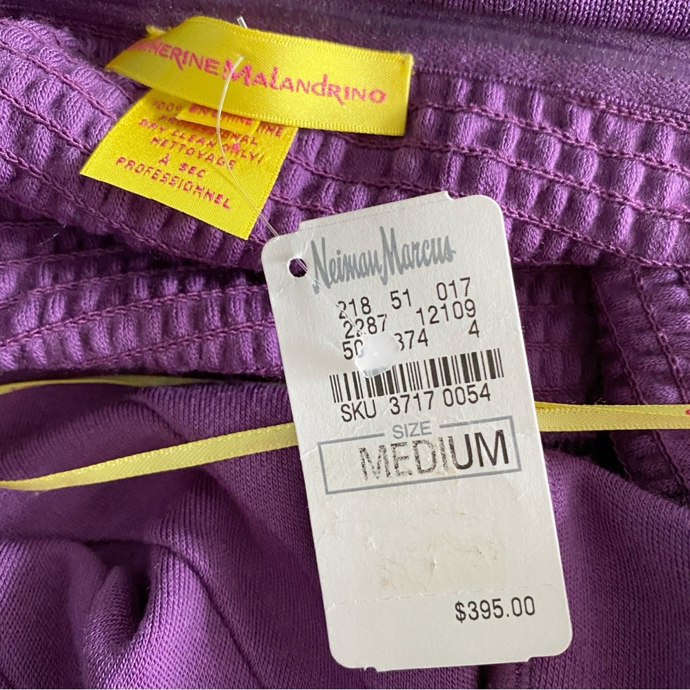 Catherine Malandrino Women's Strapless Wool Dress Purple Size M - Picture 13 of 14